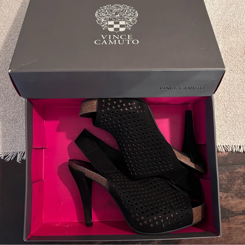 Vince Camuto Black Heeled Sandals